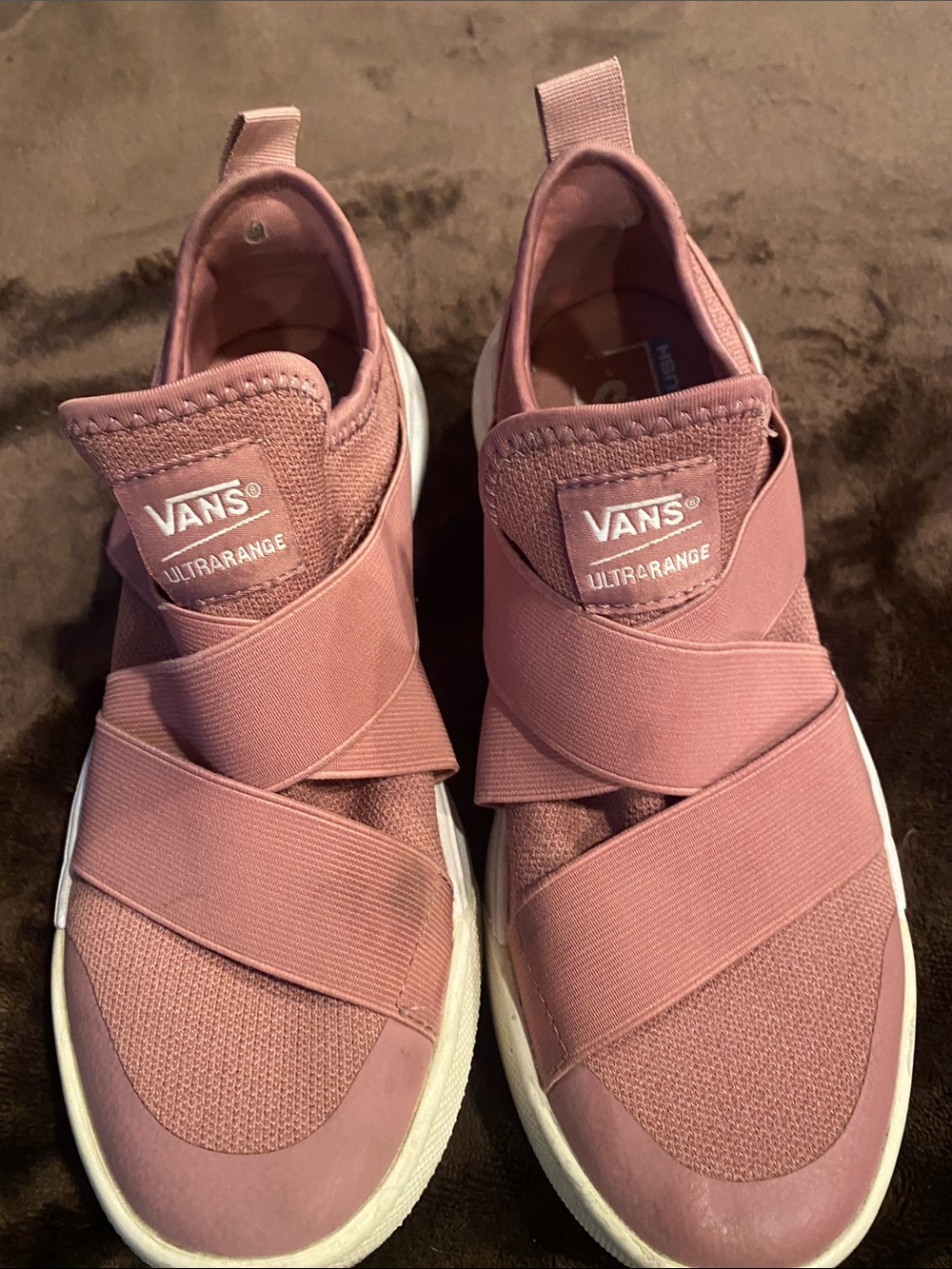Vans UltraRange Slip-On Sneakers in Dusty Rose Pink - Picture 1 of 2